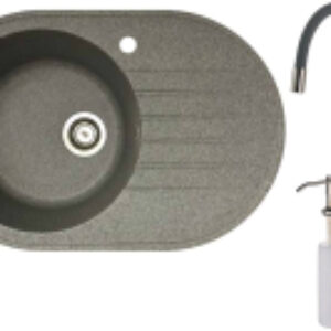 Мойка кухонная со смесителем Rondo L + смеситель W74004-9 + дозатор L405-1 21век