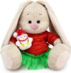 Мягкая игрушка Зайка Ми в теплом платье и со снеговиком Малыш / SidX-612 21век