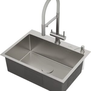 Мойка кухонная Simple 560220-65 с коландером и дозатором 21век