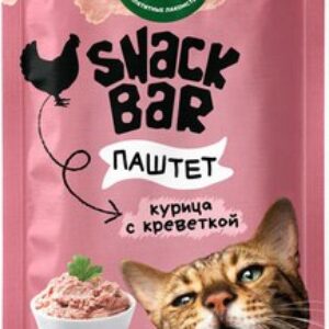 Лакомство для кошек Snack Bar Паштет из курицы с креветкой / 20171042 21век