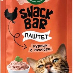 Лакомство для кошек Snack Bar Паштет из курицы с лососем / 20171054 21век