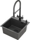 Мойка кухонная Snake 560220-45-BS PVD с ролл-матом и дозатором 21век