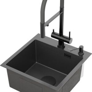 Мойка кухонная Snake 560220-45-BS PVD с ролл-матом и дозатором 21век