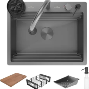 Мойка кухонная со смесителем Stage Plus 560250-60B PVD многофункциональная 8 в 1 21век