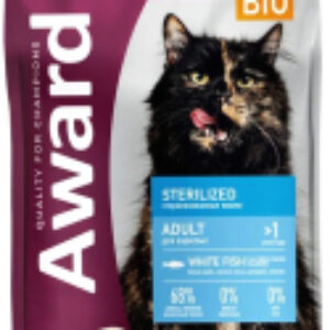 Сухой корм для кошек Sterilized с белой рыбой с доб. семян льна