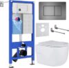 Унитаз подвесной с инсталляцией StounFix Slim 618703 21век