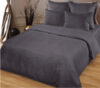 Комплект постельного белья Сатин Stripe 2сп с европростыней (графит) 21век