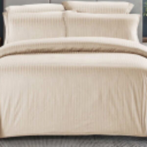 Комплект постельного белья Сатин Stripe евро max (светло-бежевый) 21век