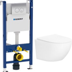 Унитаз подвесной с инсталляцией Sulzdorf + Geberit 458.124.21.5 с кнопкой смыва 21век