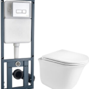Унитаз подвесной с инсталляцией Telbach 004 GL-WT + Marberg 410 SE 21век