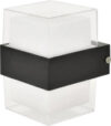 Бра уличное Valo 9W S-4000K-100x110x133-BLACK/CLEAR-220-IP54 21век