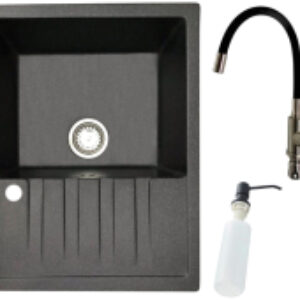 Мойка кухонная со смесителем Vega R + смеситель W74004-2 + дозатор L405F 21век