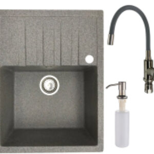 Мойка кухонная со смесителем Vega R + смеситель W74004-9 + дозатор L405-1 21век