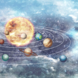 Фотообои листовые Карта планет 21век