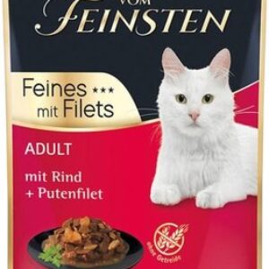 Влажный корм для кошек Vom Feinsten говядина и филе индейки / 83060 21век