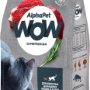 Сухой корм для кошек WOW для взрослых кошек говядина и печень / 110001 21век