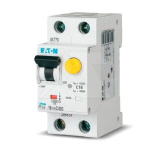Дифф. авт. выключатель PFL6-16/1N/C/003, 1P+N, 16A, хар-ка C, 6kA, 30mA, тип АС, 2M