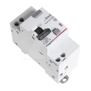 Дифф. авт. выключатель Legrand RX3, электронный, 1P+N, 20A, хар-ка C, 6kA, 30mA, тип AC, 2M