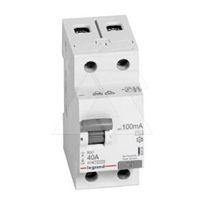 УЗО Legrand RX3, электромеханическое, 2P, 40A, 10kA, 100mA, тип AC, 2M