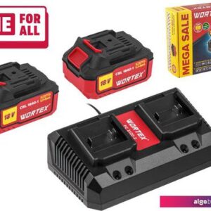 Аккумулятор с зарядным устройством Wortex 1329413 (18В/4.0 Ah + 18В)