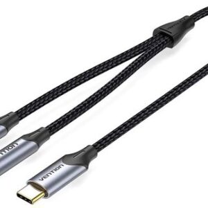 Кабель Vention BGNHY USB Type-C - 2x 3.5 Jack (0.3 м