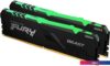 Оперативная память Kingston FURY Beast RGB 2x32ГБ DDR4 3600 МГц KF436C18BB2AK2/64