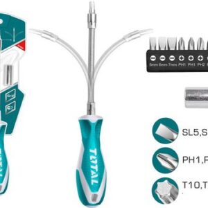 Набор отвертка с битами Total THT250FL1206 (12 предметов)