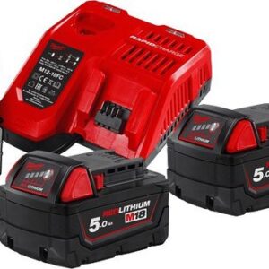 Аккумулятор с зарядным устройством Milwaukee M18 M18NRG-502 4933459217 (2 x 18В/5 Ач + 12В/2 Ач + 12-18В)