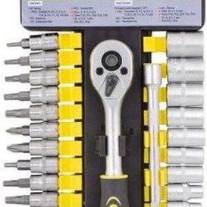 Набор трещотка с головками и битами WMC Tools WMC-2028-5 (28 предметов)
