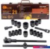 Набор трещотка с головками Forstime FT-6212-5MPB (21 предмет)