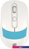 Мышь Oklick 310MW (белый/голубой)