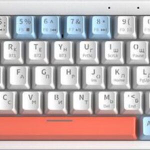Клавиатура Cyberlynx ZA63 Pro White Blue Orange (TNT Yellow)