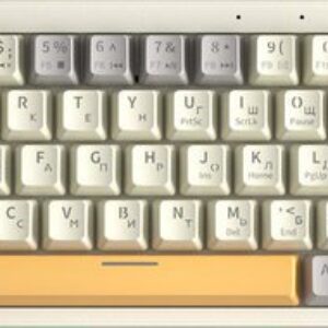 Клавиатура Cyberlynx ZA63 Pro Beige Gray Yellow (TNT Yellow)