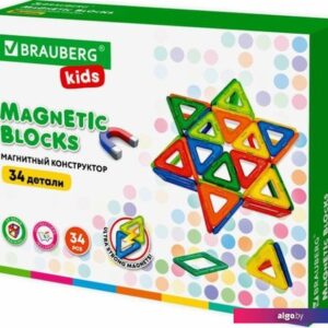 Конструктор BRAUBERG 663845 Kids Magnetic Big Blocks-34