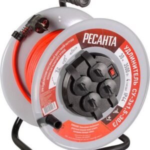 Удлинитель на катушке Ресанта СУ-3x1.5-30/3