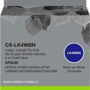 Картридж CACTUS CS-LK4WBN (аналог Epson LK4WBN)