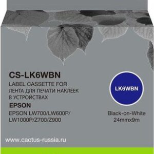 Картридж CACTUS CS-LK6WBN (аналог Epson LK6WBN)