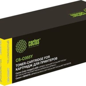 Картридж CACTUS CS-C055Y (аналог Canon C055Y)