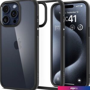 Чехол для телефона Spigen Ultra Hybrid для iPhone 15 Pro Max ACS06570 (черный)