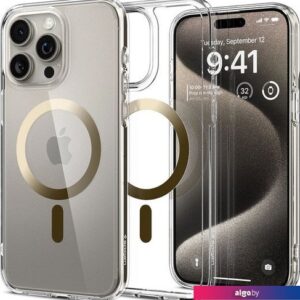 Чехол для телефона Spigen Ultra Hybrid (MagFit) для iPhone 15 Pro Max ACS06579 (золотой)