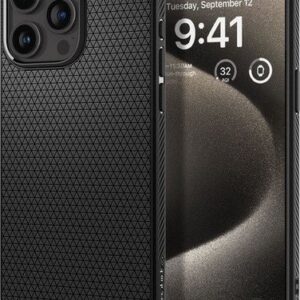 Чехол для телефона Spigen Liquid Air для iPhone 15 Pro Max ACS06562 (черный)