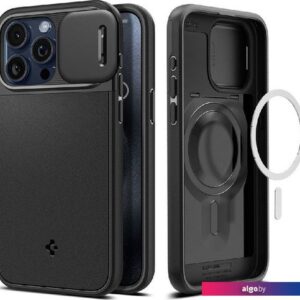 Чехол для телефона Spigen Optik Armor (MagFit) для iPhone 15 Pro ACS07184 (черный)
