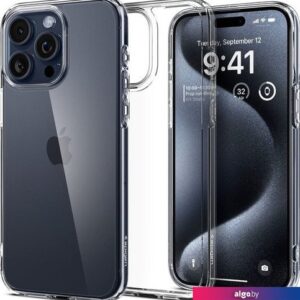 Чехол для телефона Spigen Ultra Hybrid для iPhone 15 Pro ACS06707 (прозрачный)