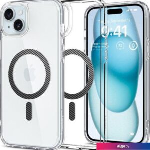 Чехол для телефона Spigen Ultra Hybrid (MagFit) для iPhone 15 ACS06805 (черный)