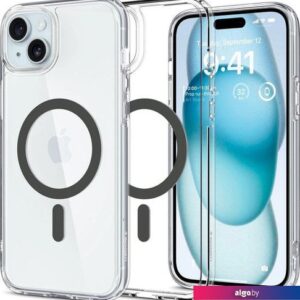 Чехол для телефона Spigen Ultra Hybrid (MagFit) для iPhone 15 ACS06804 (серый)