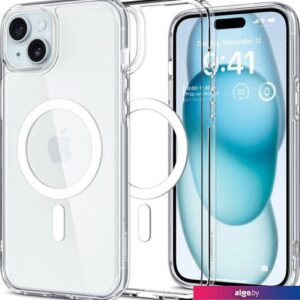Чехол для телефона Spigen Ultra Hybrid (MagFit) для iPhone 15 ACS06802 (белый)