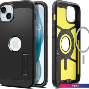 Чехол для телефона Spigen Tough Armor (MagFit) для iPhone 15 ACS06811 (черный)