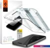 Защитное стекло Spigen Glass TR EZ Fit FC для iPhone 15 Pro AGL06899