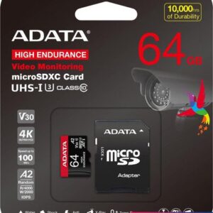 Карта памяти ADATA High Endurance 64Gb AUSDX64GUI3V30SHA2-RA1