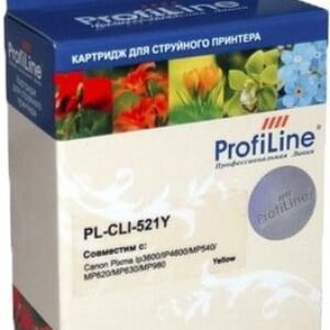 Картридж ProfiLine PL-CLI-521Y-Y (аналог Canon CLI-521 Yellow)